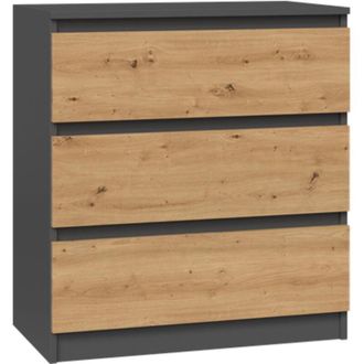 Topeshop C&oacute;moda Malwa M3 Antracita Artesanal