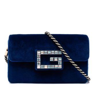Gucci Pre-owned Gucci Crystal G Velvet Broadway Crossbody Ladies RUEJQK0YOU1HEGXO