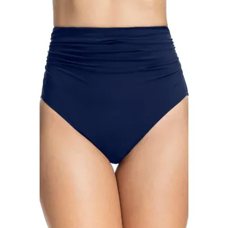 Gottex Tutti Frutti High Waist Swim Bottom in Navy at Nordstrom, Size 14