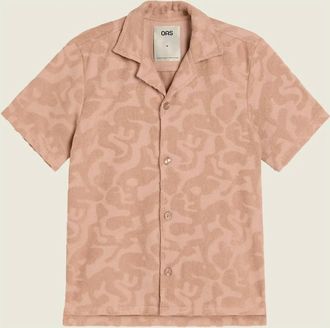 OAS Mens Puzzlotec Cuba Terry Shirt In Blush