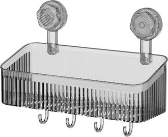 OEM Estanter&iacute;a Pr&aacute;ctica Para El Ba&ntilde;o, Cesta Grande Gris