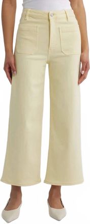 Frame Denim Anchor Wide Leg Pant In Lemon