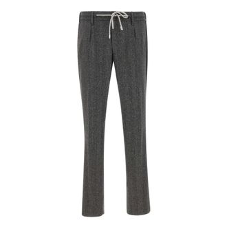 Eleventy Cashmere Wol Broek - Heren - Broeken - Grijs - Maat: W34 Wol