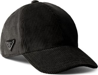 Prada corduroy baseball cap - men - Cotton/Cotton - S - Black
