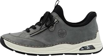 Rieker Sneakers - Dames - Schoenen - Grijs - Maat: 38 EU Leer