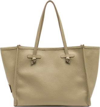 Gianni Chiarini Marcella Rectangular Neutral Pebbled Leather Tote