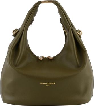 Pourchet Arche Handtas - Dames - Handtassen - Groen - ONE Size - Leer - Tassen