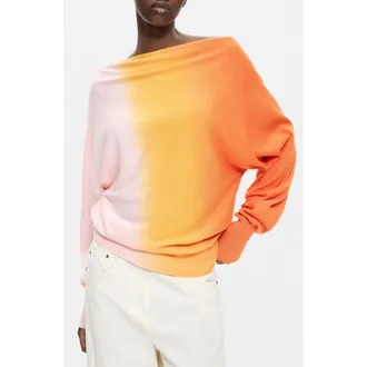 Desigual Gradient Effect Knit Sweater in Orange at Nordstrom, Size X-Large