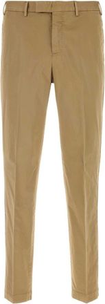 Pantaloni Torino Beige Stretch Cotton Pant