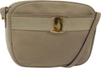 Ferragamo Vala Shoulder Bag Suede Suede Shoulder Bag Bag (Pre-Owned)