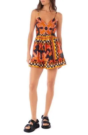Maaji Racing Palms Amarina Cover-Up Sundress in Open Orange at Nordstrom Rack, Size Large