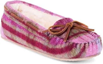 Minnetonka Cally Slipper in Purple Plaid at Nordstrom, Size 10