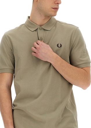 Fred Perry Logo-Embroidered Cotton Polo Shirt - Beige