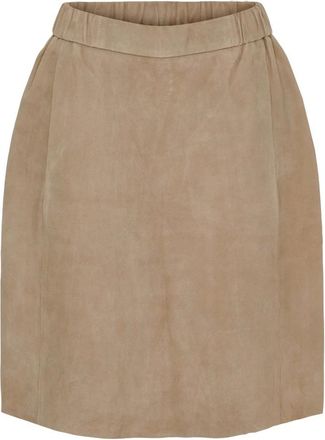 BTF-CPH Gonna Corta in Pelle Scamosciata - - Skirts - Donna - Beige - XL