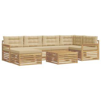 vidaXL Conjunto De Sof&aacute;s De Exterior 7 Uds. Y Beige Vidaxl