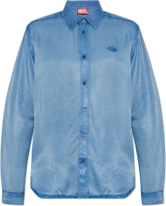 Diesel S-Holg Shirt - Heren - Casual Overhemden - Blauw - L - Overhemden