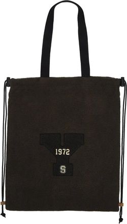 Yohji Yamamoto Borsa tote con coulisse - Marrone