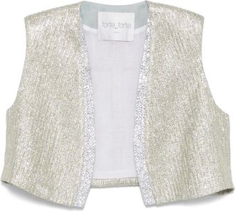 Forte_Forte Gilet a righe - Blu