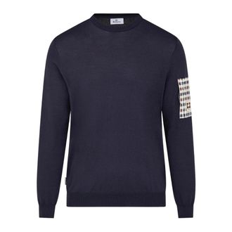 Aquascutum Jersey t&eacute;cnico de cuello redondo - Knitwear - Hombre - Azul - XL