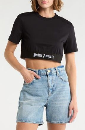 Palm Angels Crop Graphic T-Shirt in Black at Nordstrom Rack, Size X-Small