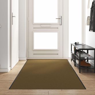 Berkfield Home Doormat Brown, Black Polyamide 400 x 120 x 0.9 cm Door Mat in Brown | Size: Medium