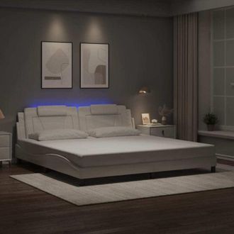 vidaXL Giroletto con Luci led Bianco 200x200 cm in Similpelle - Vidaxl