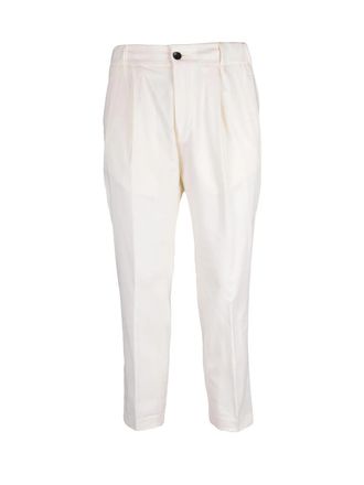 Michael Coal Classic Wool Trousers - White