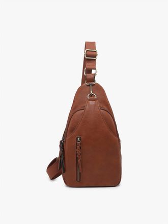 Jen & Co. Womens Nikki Compartment Crossbody Sling Bag In Brown