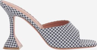 Amina Muaddi Lupita sandalen van stof en leer