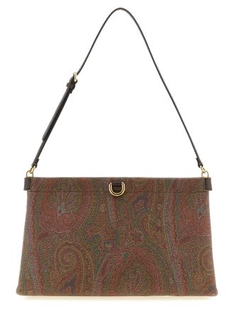 Etro Brown Cotton Clutch Womens Bag