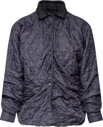 Maison Margiela Gevatte spijkerjas - Dames - Zomerjassen - Blauw - XS - Katoen - Jassen