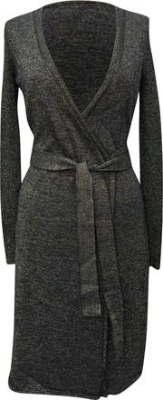Diane Von F&uuml;rstenberg Wrap Dress in Grey Merino Wool