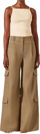 Shona Joy Sabato Slouchy Cargo Pant In Grey Khaki