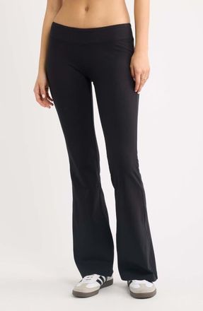 BP. Foldover Flare Jersey Pants in Black at Nordstrom, Size Xx-Small