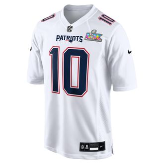 Nike Drake Maye New England Patriots Super Bowl LX Nike Mens NFL Game Fashion Jersey in White | 22NM10AF8K-6E0