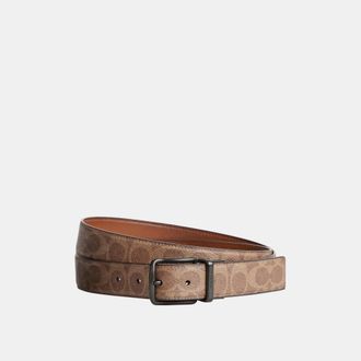 Coach Mens Harness Buckle Cut-To-Size Reversible Belt 32 Mm - Multicolour - Size 42 (Waist)