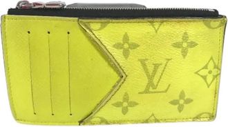 Louis Vuitton Pre-owned Vintage Canvas Portemonnee - unisex - Vintage Accessoires - Geel - ONE Size - Vintage
