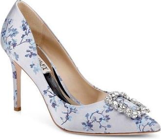 Badgley Mischka Cher Crystal Embellished Pump in Light Blue at Nordstrom, Size 9.5