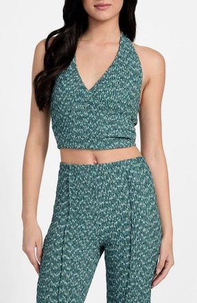 Guess Naleny Knit Halter Top in Forbidden Forest Multi at Nordstrom, Size X-Small