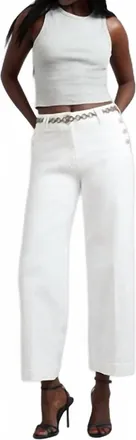 Lola Jeans Colette High Rise Wide Leg Jean In White