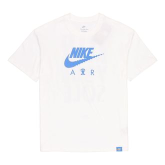 Nike Mens Nike Alphabet Logo Printing Round Neck Cotton Casual Short Sleeve White T-Shirt DQ1017-100