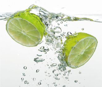 Schubiger M&ouml;bel Digitaldruck auf Glas Splash Limetten 2