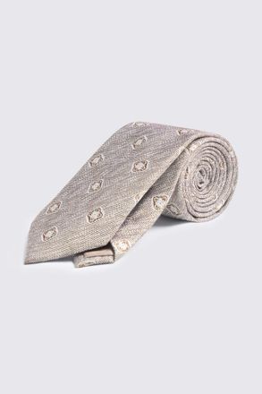Moss Neutral & Copper Medallion Tie