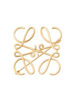 Loewe Anagram Brooch - Gold - One Size