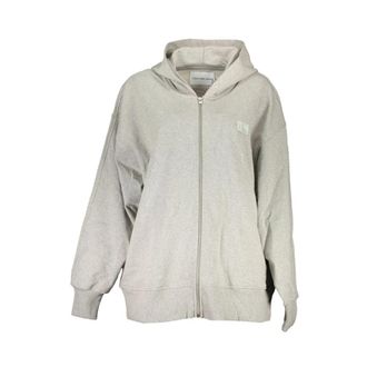 Calvin Klein Cotton Felpa - Dames - Vesten met rits - Grijs - XS - Katoen - Hoodies & sweatvesten