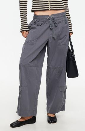 Lioness Fever Cotton Cargo Pants in Charcoal at Nordstrom, Size X-Large