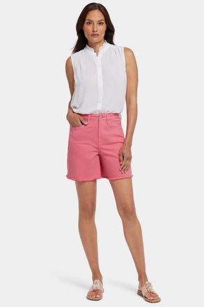 NYDJ Berkyn Ontspannen Denim Shorts Met Supersnelle Taille