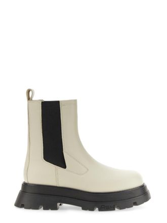 Ash White Leather Boots