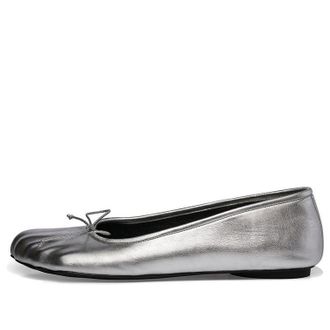 Balenciaga (WMNS) Balenciaga Anatomic Ballerina Shoes Silver Shiny Soft Sheepskin 714260WBFA18001