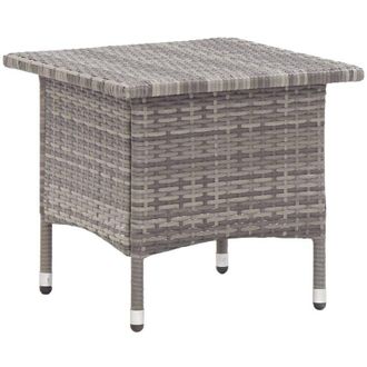 vidaXL vidaXL Tea Table Grey 50x50x47 cm Poly Rattan
